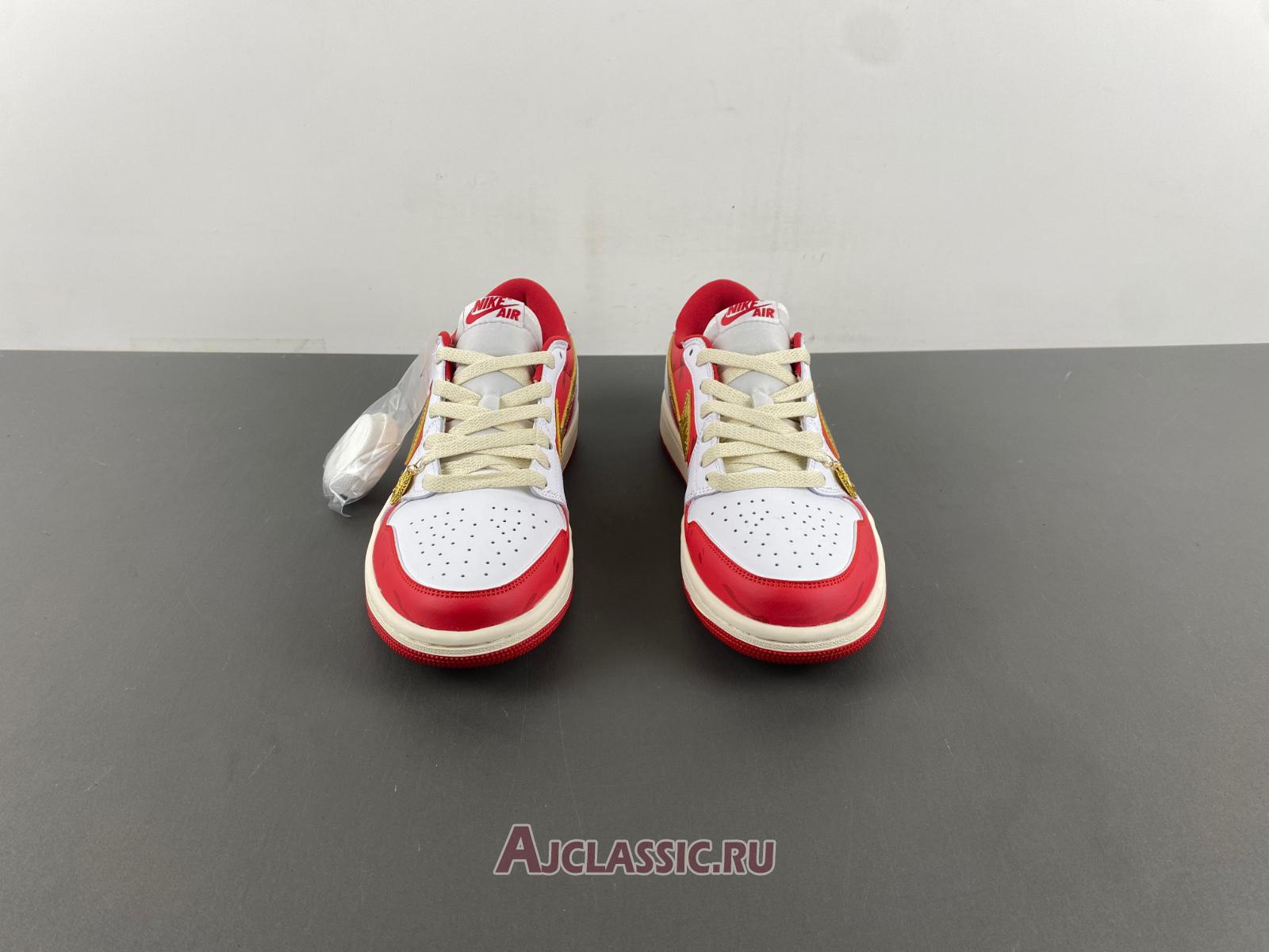 New Air Jordan 1 Low "White Red Gold" DJ5185-100-2 Shoes