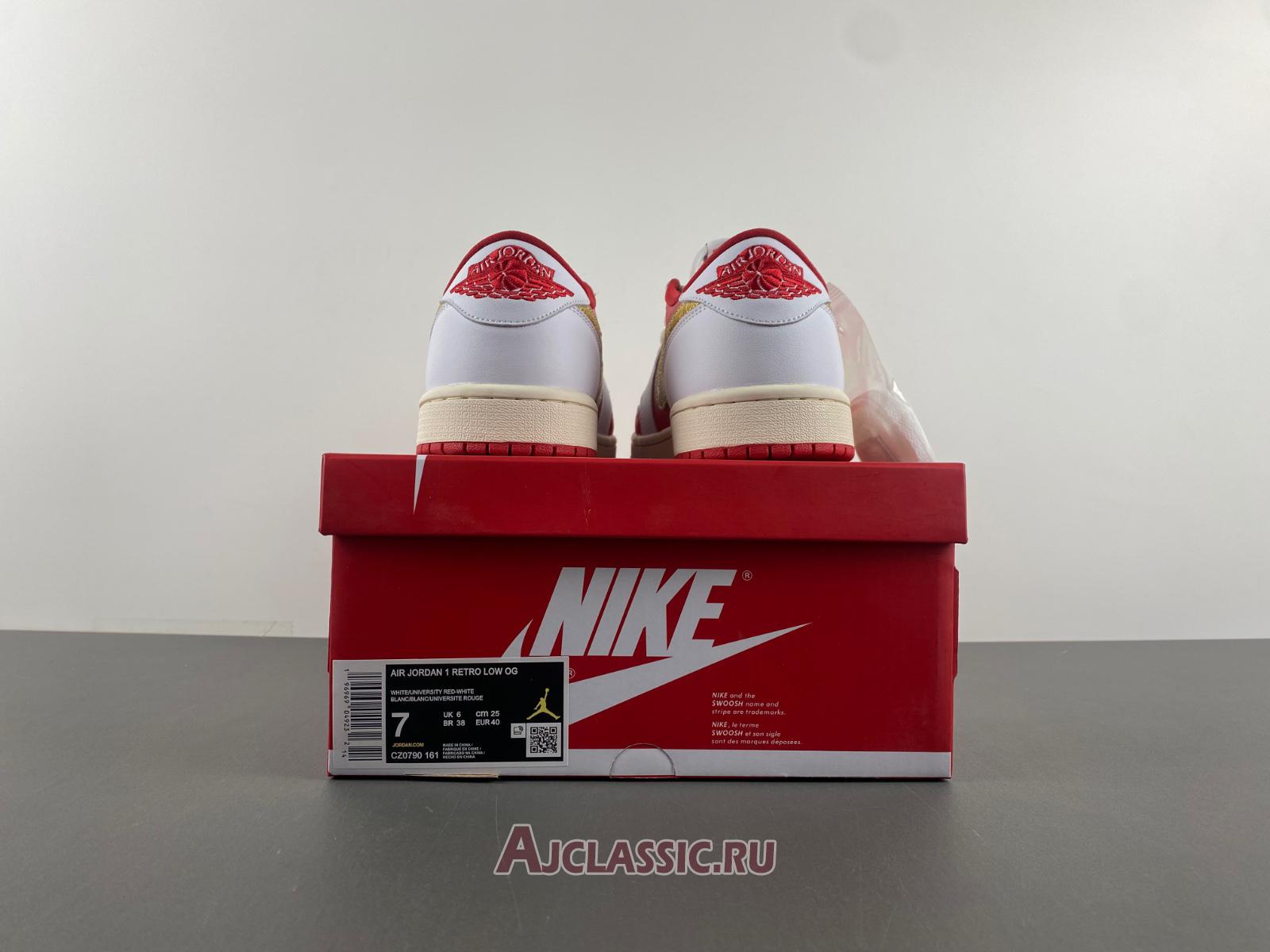 New Air Jordan 1 Low "White Red Gold" DJ5185-100-2 Shoes
