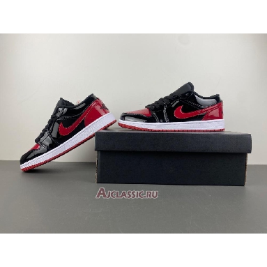 Buy Air Jordan 1 Low  Patent Bred Red 555088-063-LOW Quality Reps Replicas Shoes