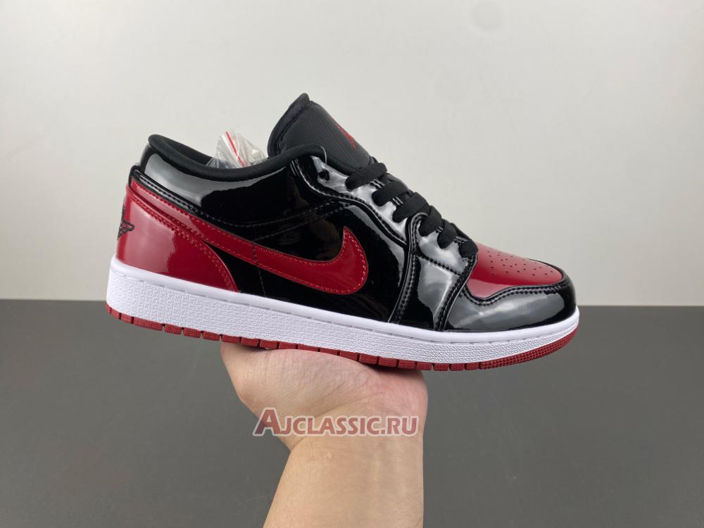 New Air Jordan 1 Low  "Patent Bred" 555088-063-LOW Shoes