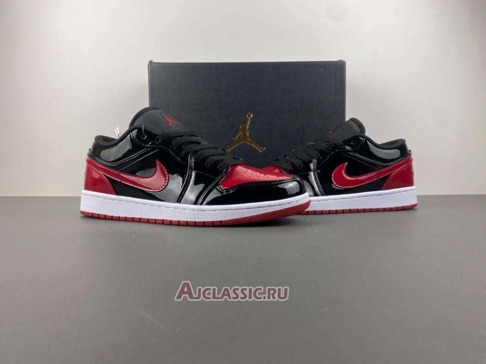 New Air Jordan 1 Low  "Patent Bred" 555088-063-LOW Shoes