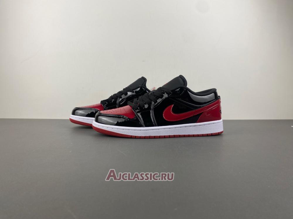 New Air Jordan 1 Low  "Patent Bred" 555088-063-LOW Shoes