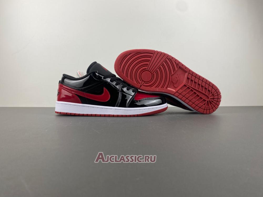 New Air Jordan 1 Low  "Patent Bred" 555088-063-LOW Shoes