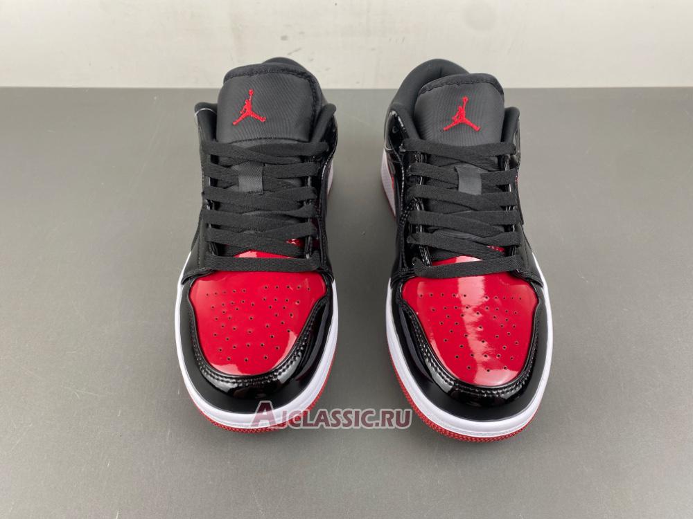 New Air Jordan 1 Low  "Patent Bred" 555088-063-LOW Shoes