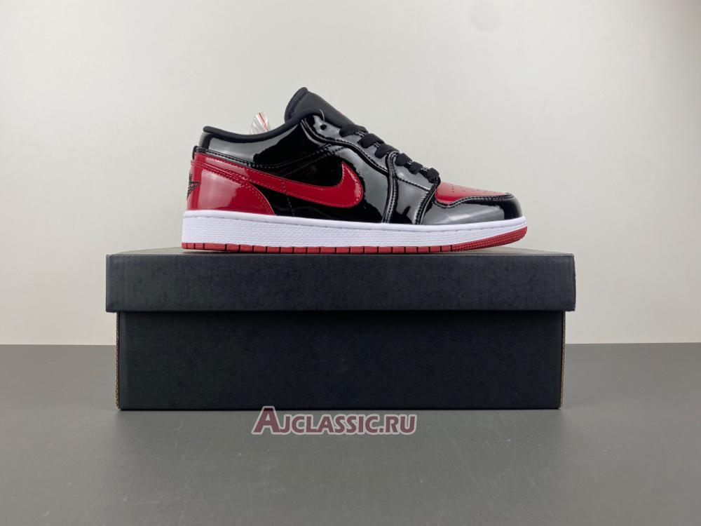 New Air Jordan 1 Low  "Patent Bred" 555088-063-LOW Shoes
