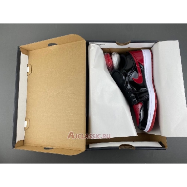 Buy Air Jordan 1 Low  Patent Bred Red 555088-063-LOW Quality Reps Replicas Shoes