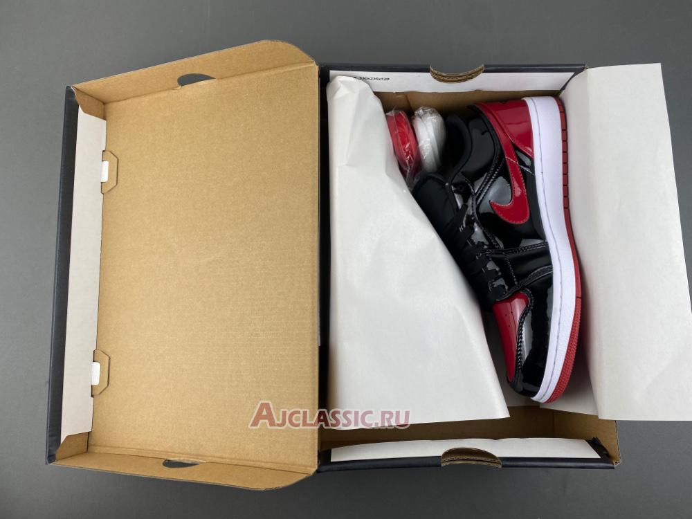 New Air Jordan 1 Low  "Patent Bred" 555088-063-LOW Shoes