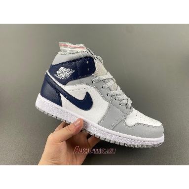 Buy Air Jordan 1 Mid Wolf Grey Midnight Navy Grey DQ8426-104 Quality Reps Replicas Shoes