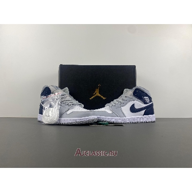 Buy Air Jordan 1 Mid Wolf Grey Midnight Navy Grey DQ8426-104 Quality Reps Replicas Shoes