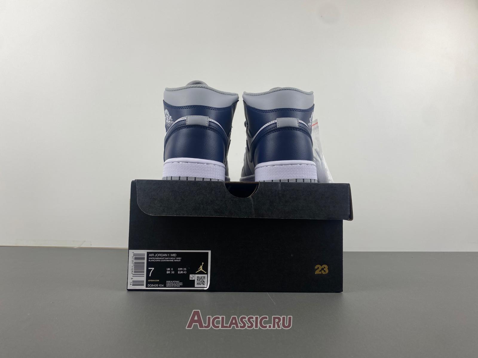 New Air Jordan 1 Mid "Wolf Grey Midnight Navy" DQ8426-104 Shoes