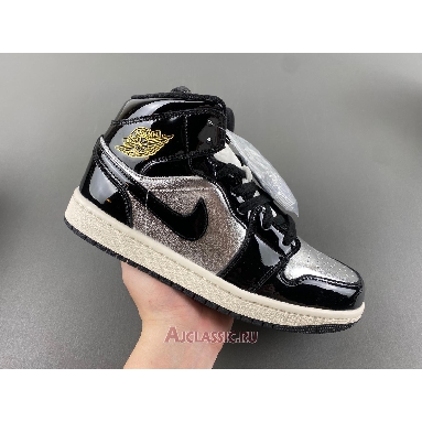 Buy Air Jordan 1 Mid SE GS Black Metallic Silver Black FZ3938-001 Quality Reps Replicas Shoes