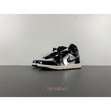 Buy Air Jordan 1 Mid SE GS Black Metallic Silver Black FZ3938-001 Quality Reps Replicas Shoes