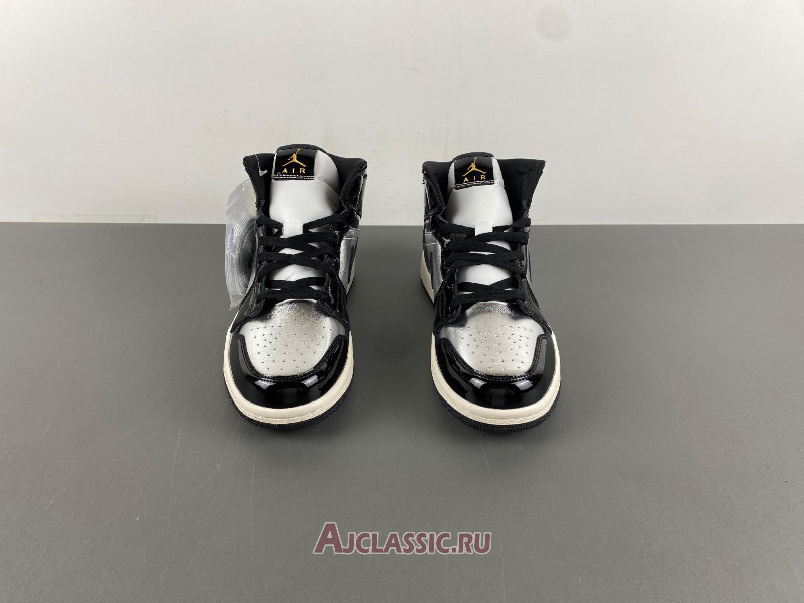 New Air Jordan 1 Mid SE GS "Black Metallic Silver" FZ3938-001 Shoes