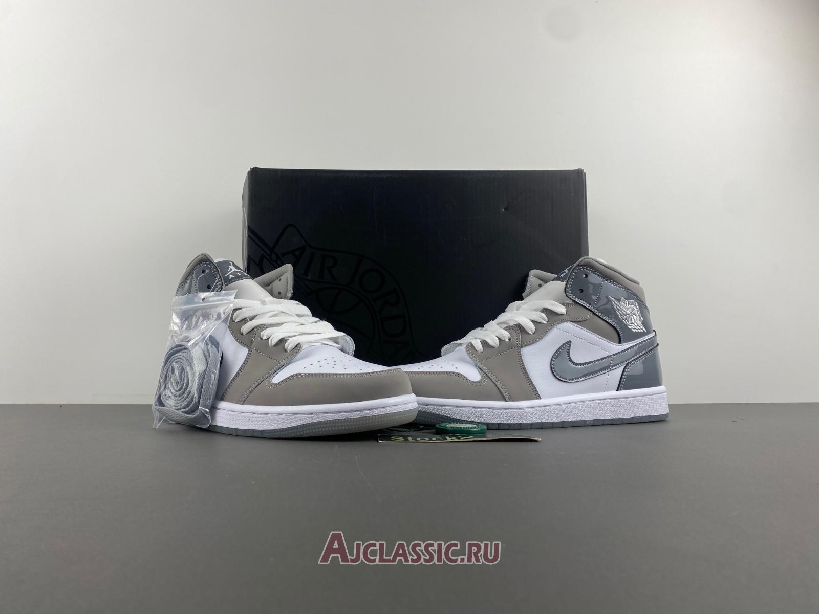 New Air Jordan 1 Mid SE "Patent Cool Grey" HF3216-100 Shoes