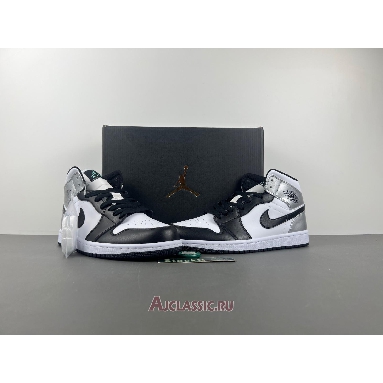 Buy Air Jordan 1 Mid Black White Silver Silver 554724-121-2 Quality Reps Replicas Shoes