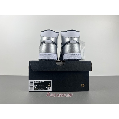 Buy Air Jordan 1 Mid Black White Silver Silver 554724-121-2 Quality Reps Replicas Shoes