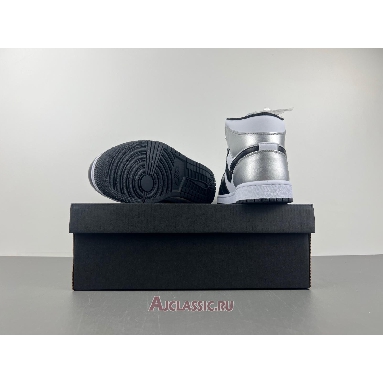 Buy Air Jordan 1 Mid Black White Silver Silver 554724-121-2 Quality Reps Replicas Shoes