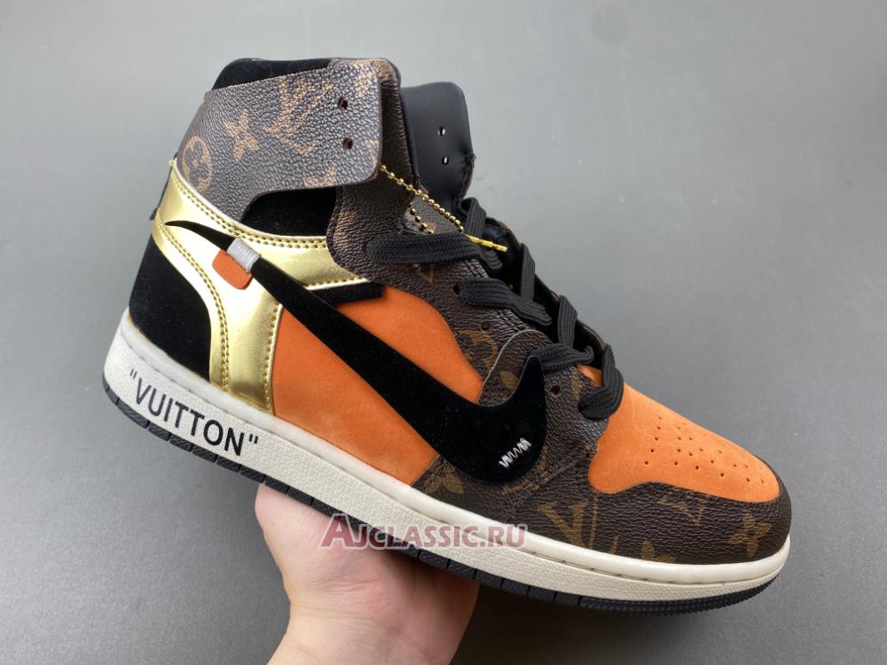 New Louis Vuitton x Off-White x Air Jordan 1 High "ceeze 1985" AQ0818-202-3 (Includes one LV suitcase) Shoes