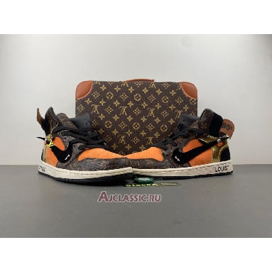 Buy Louis Vuitton x Off-White x Air Jordan 1 High ceeze 1985 Brown AQ0818-202-3 (Includes one LV suitcase) Quality Reps Replicas Shoes