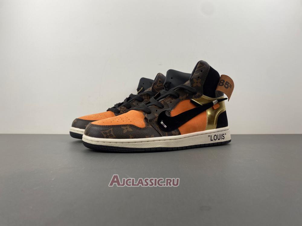 New Louis Vuitton x Off-White x Air Jordan 1 High "ceeze 1985" AQ0818-202-3 (Includes one LV suitcase) Shoes
