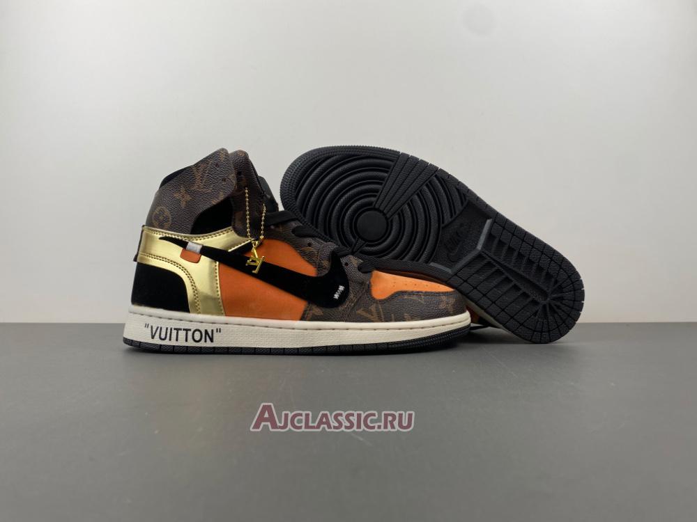 New Louis Vuitton x Off-White x Air Jordan 1 High "ceeze 1985" AQ0818-202-3 (Includes one LV suitcase) Shoes