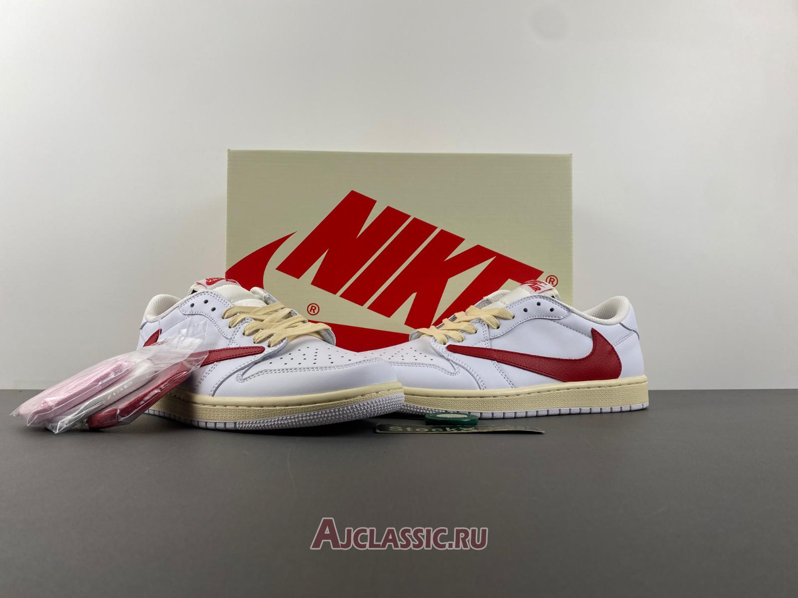 New Travis Scott x Air Jordan 1 Low OG SP "White Red" TD1228-111-2 Shoes