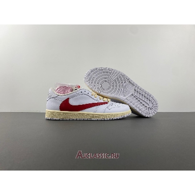Buy Travis Scott x Air Jordan 1 Low OG SP White Red White TD1228-111-2 Quality Reps Replicas Shoes
