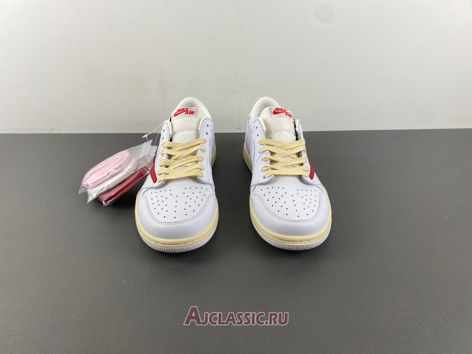 New Travis Scott x Air Jordan 1 Low OG SP "White Red" TD1228-111-2 Shoes