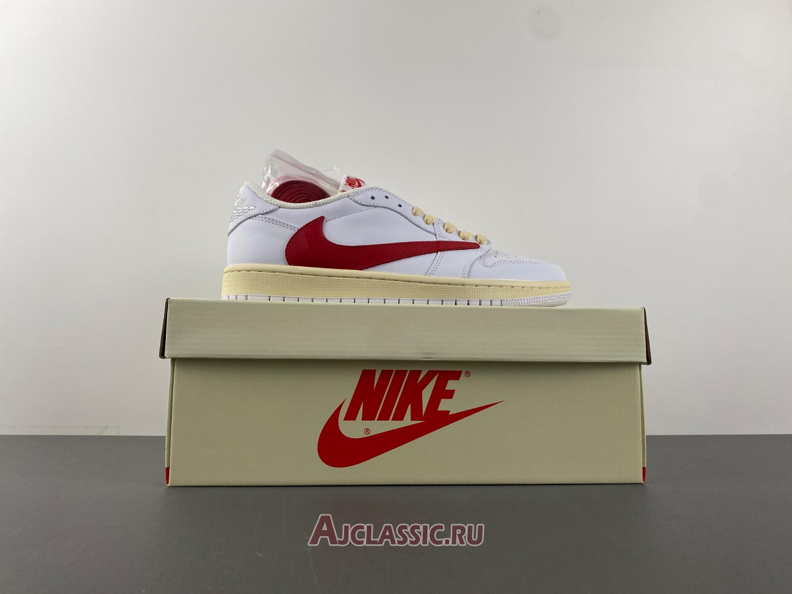New Travis Scott x Air Jordan 1 Low OG SP "White Red" TD1228-111-2 Shoes