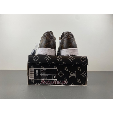 Buy Louis Vuitton LV x Travis Scott x Air Jordan 1 Low White Brown Black Brown DL2403-002 Quality Reps Replicas Shoes