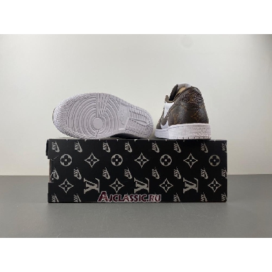 Buy Louis Vuitton LV x Travis Scott x Air Jordan 1 Low White Brown Black Brown DL2403-002 Quality Reps Replicas Shoes