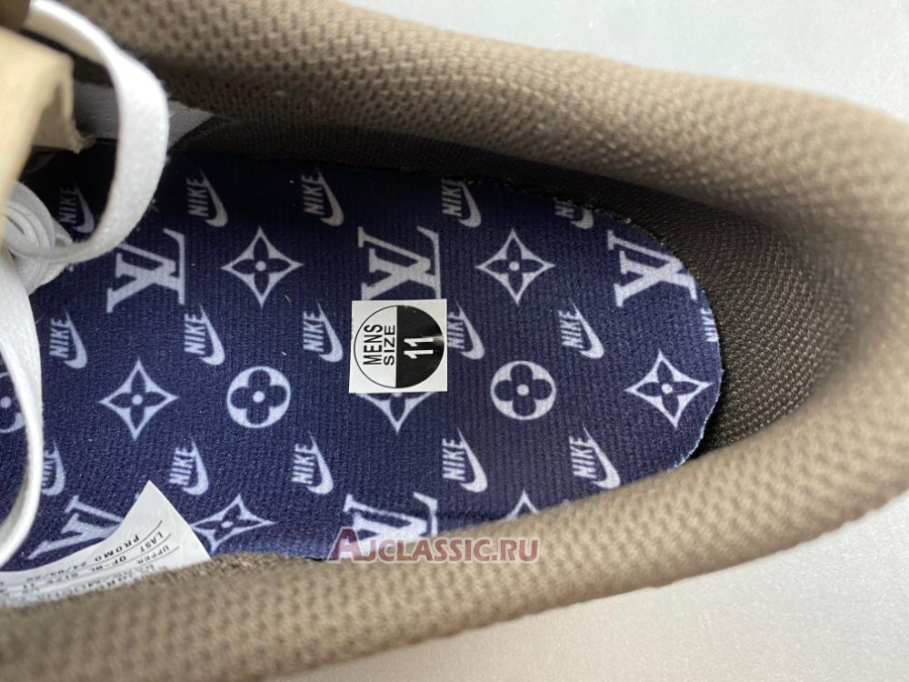 New Louis Vuitton LV x Travis Scott x Air Jordan 1 Low "White Brown Black" DL2403-002 Shoes