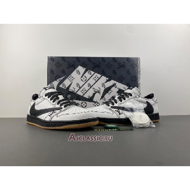 Buy Louis Vuitton LV x Travis Scott x Air Jordan 1 Low White Black Gum White DL2403-002-2 Quality Reps Replicas Shoes