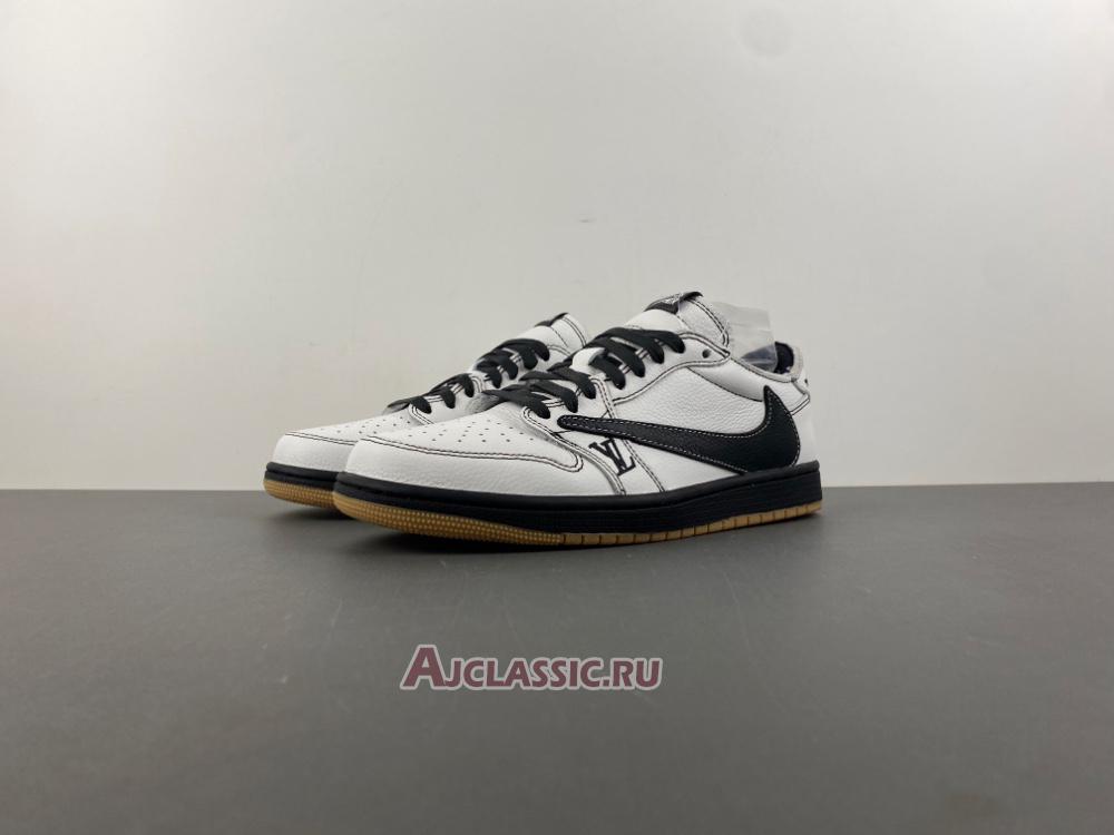New Louis Vuitton LV x Travis Scott x Air Jordan 1 Low "White Black Gum" DL2403-002-2 Shoes