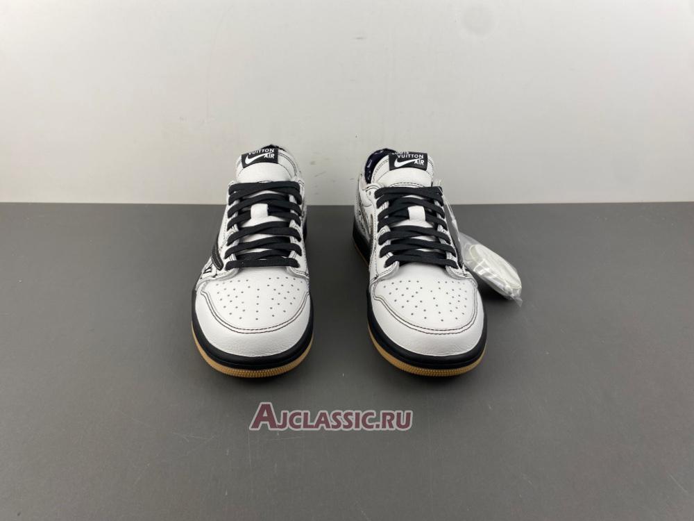 New Louis Vuitton LV x Travis Scott x Air Jordan 1 Low "White Black Gum" DL2403-002-2 Shoes