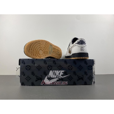 Buy Louis Vuitton LV x Travis Scott x Air Jordan 1 Low White Black Gum White DL2403-002-2 Quality Reps Replicas Shoes