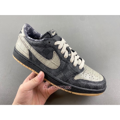 Buy Louis Vuitton LV x Air Jordan 1 Low Grey Beige Gum Grey DL2403-002-3 Quality Reps Replicas Shoes