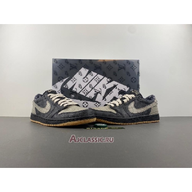 Buy Louis Vuitton LV x Air Jordan 1 Low Grey Beige Gum Grey DL2403-002-3 Quality Reps Replicas Shoes