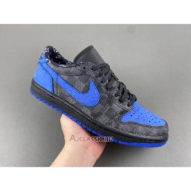 Buy Louis Vuitton LV x Air Jordan 1 Low Royal Blue Black Blue DL2403-002-4 Quality Reps Replicas Shoes