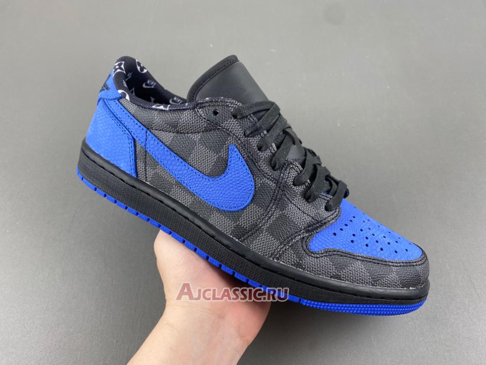 New Louis Vuitton LV x Air Jordan 1 Low "Royal Blue Black" DL2403-002-4 Shoes