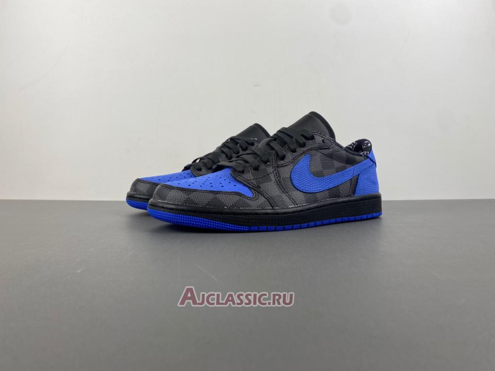 New Louis Vuitton LV x Air Jordan 1 Low "Royal Blue Black" DL2403-002-4 Shoes