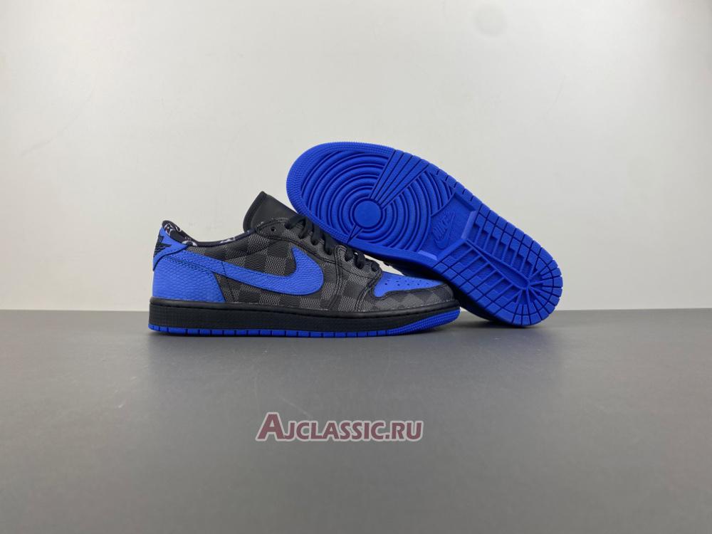 New Louis Vuitton LV x Air Jordan 1 Low "Royal Blue Black" DL2403-002-4 Shoes