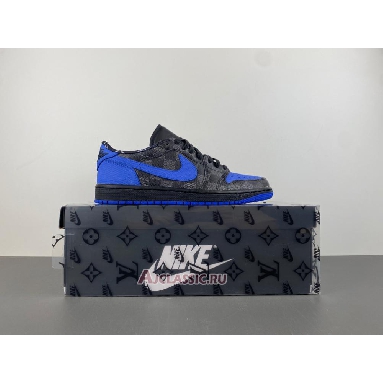 Buy Louis Vuitton LV x Air Jordan 1 Low Royal Blue Black Blue DL2403-002-4 Quality Reps Replicas Shoes