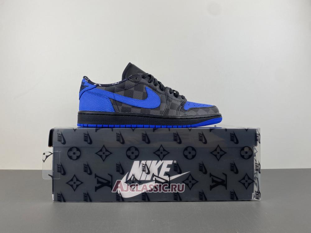 New Louis Vuitton LV x Air Jordan 1 Low "Royal Blue Black" DL2403-002-4 Shoes