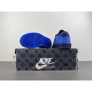 Buy Louis Vuitton LV x Air Jordan 1 Low Royal Blue Black Blue DL2403-002-4 Quality Reps Replicas Shoes