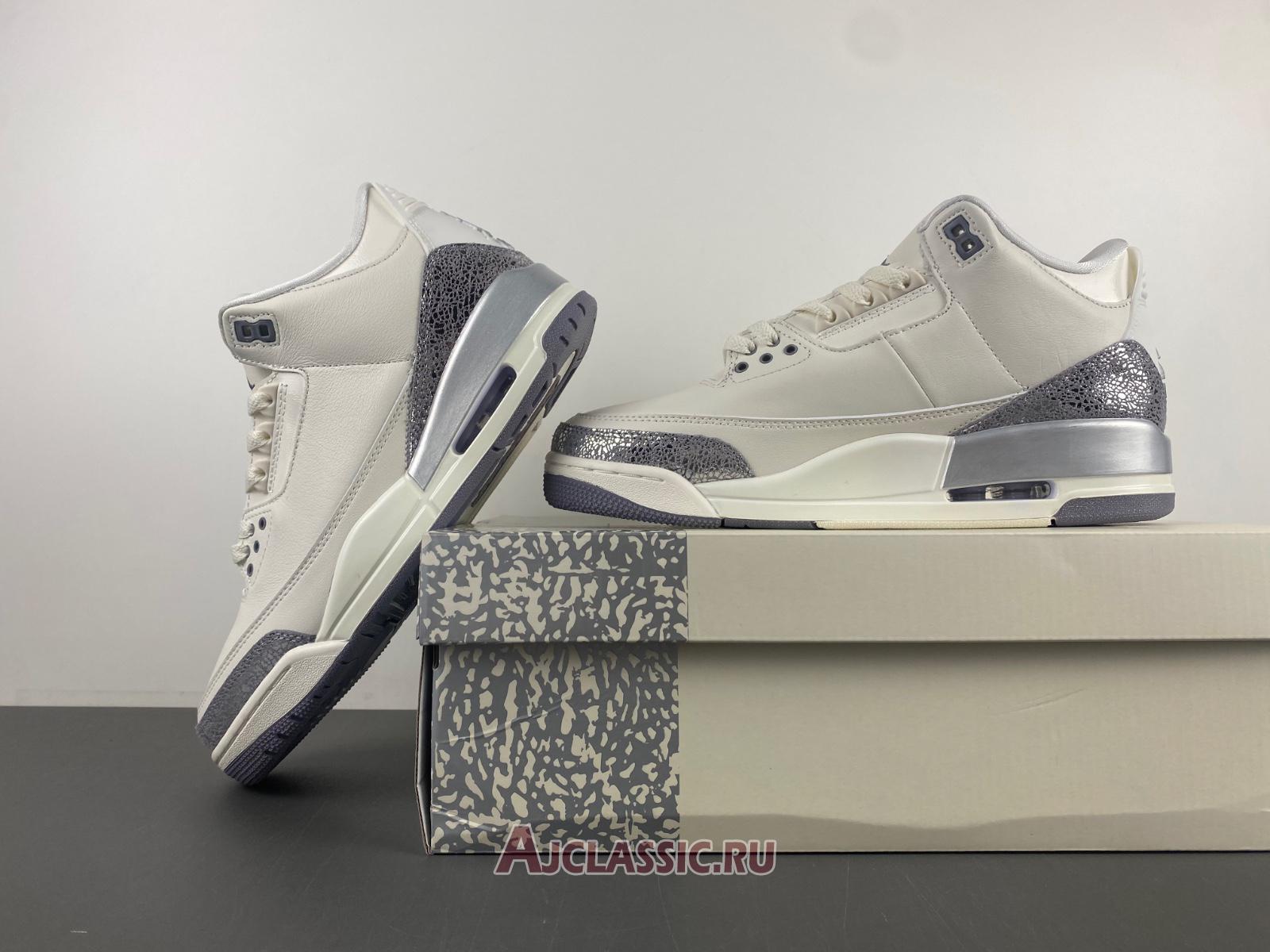 New Air Jordan 3 Retro "Sail Metallic Silver" CK9246-100 Shoes