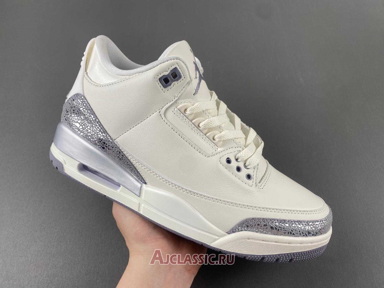 New Air Jordan 3 Retro "Sail Metallic Silver" CK9246-100 Shoes