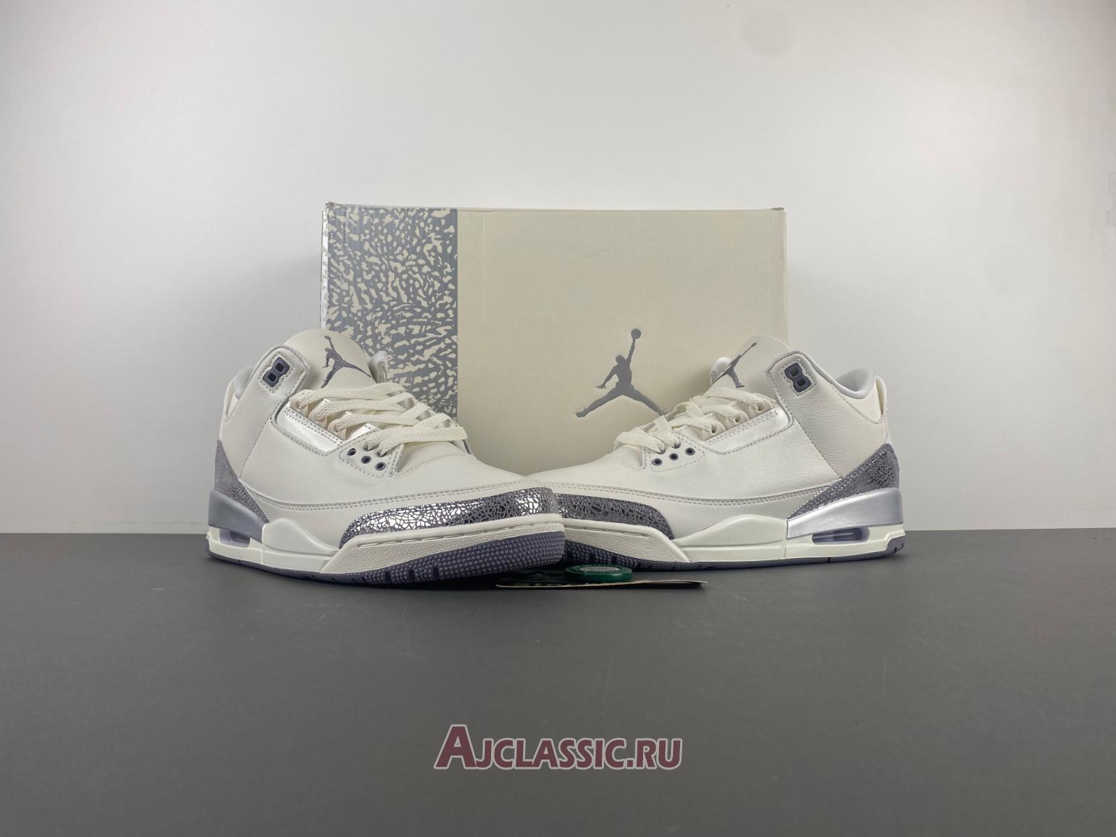 New Air Jordan 3 Retro "Sail Metallic Silver" CK9246-100 Shoes