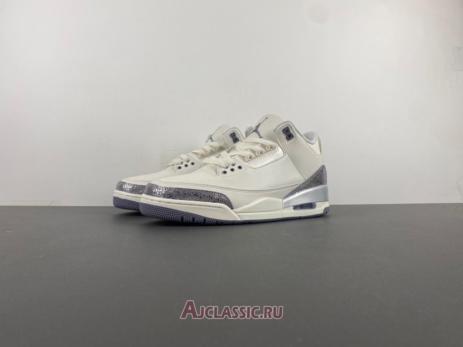 New Air Jordan 3 Retro "Sail Metallic Silver" CK9246-100 Shoes
