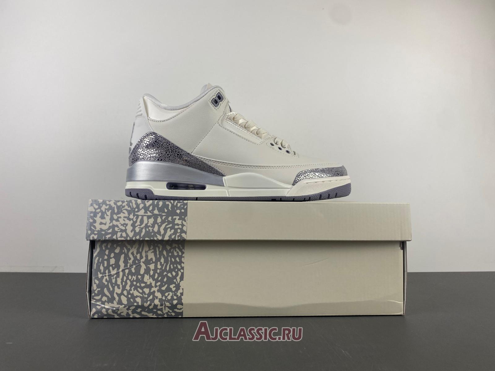 New Air Jordan 3 Retro "Sail Metallic Silver" CK9246-100 Shoes